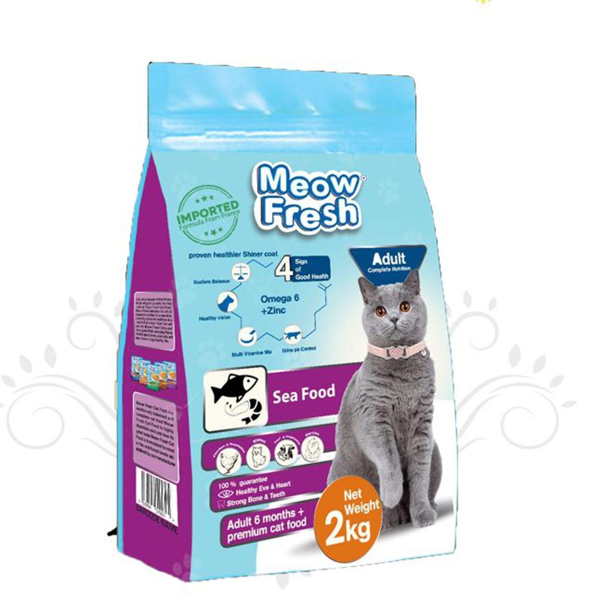 Meow Fresh Adult Dry Cat Food-Sea Food (2kg)