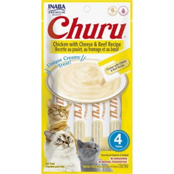 Inaba Churu Chicken with Cheese & Beef Recipe 4pcs/pack
