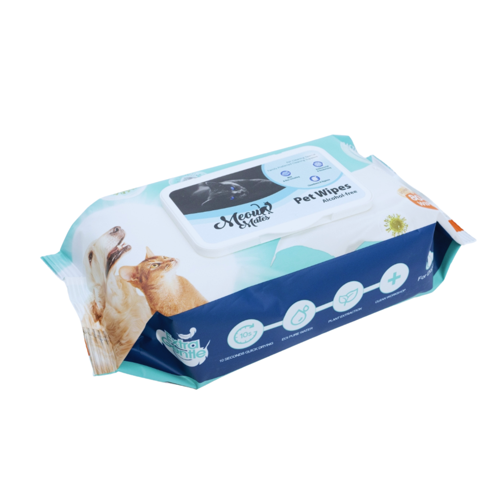 Meow Mates Pet Wipes (80+4pcs) – Unscented