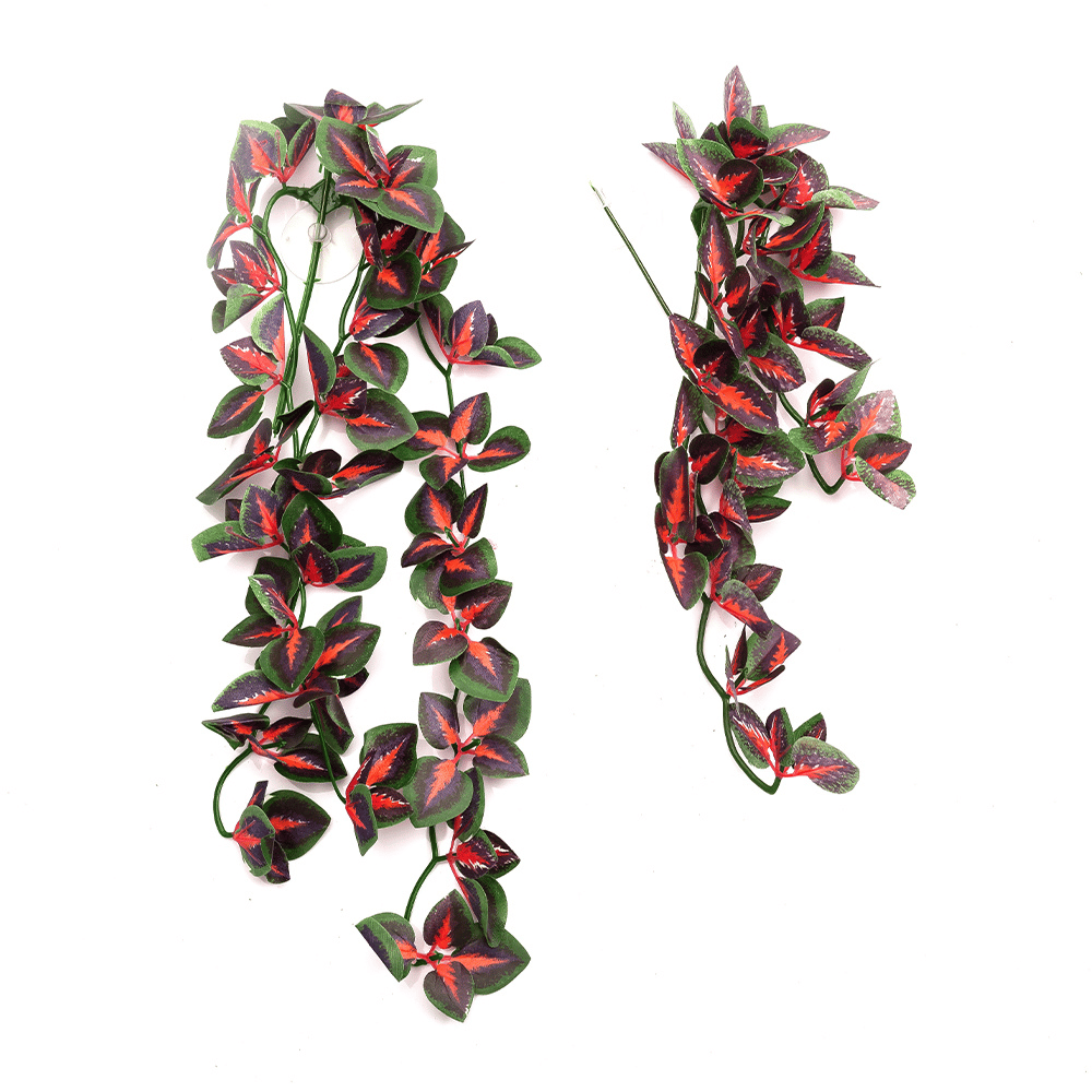 Wacool Folium Perillae Leaves Tiffany Artificial Terrarium Plant