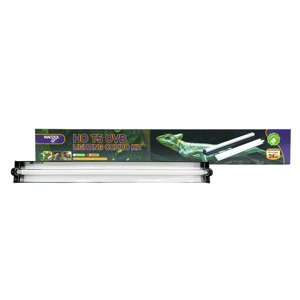 Wacool HO T5 UVB Lighting Combo Kit Tropical (UVB5.0) 24W, 57.5x5.8x4.2cm