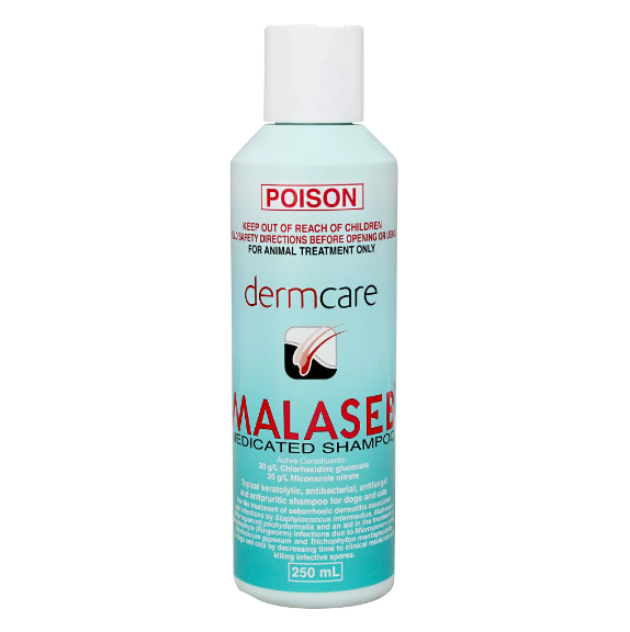 Malaseb Medicated Shampoo 250ml - Antibacterial & Antifungal Treatment for Dogs & Cats