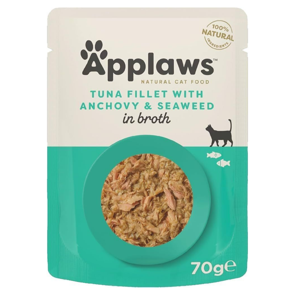 Applaws Tuna Fillet With Anchovy & Seaweed in Broth Wet Cat Food 70G