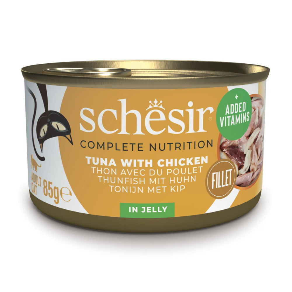 Schesir Tuna & Chicken in Jelly Adult Wet Cat Food 85G
