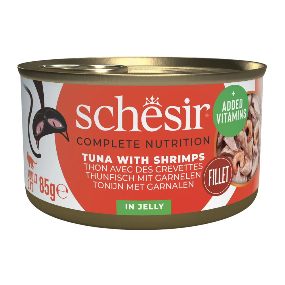 Schesir Jelly Tuna with Shrimps Adult Wet Cat Food 85G