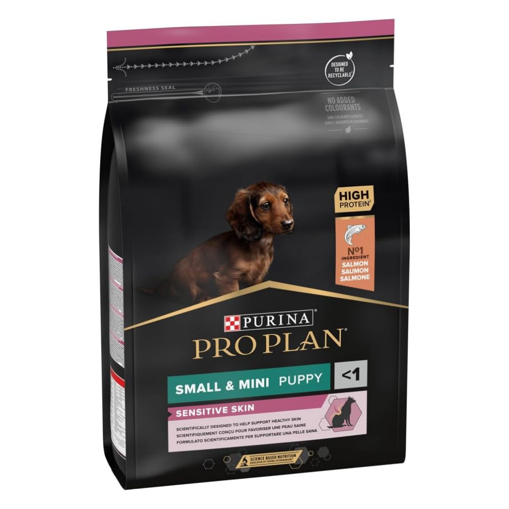 PURINA Pro Plan Optiderma with Salmon Small & Mini Sensitive Skin Puppy Dry Food 3KG
