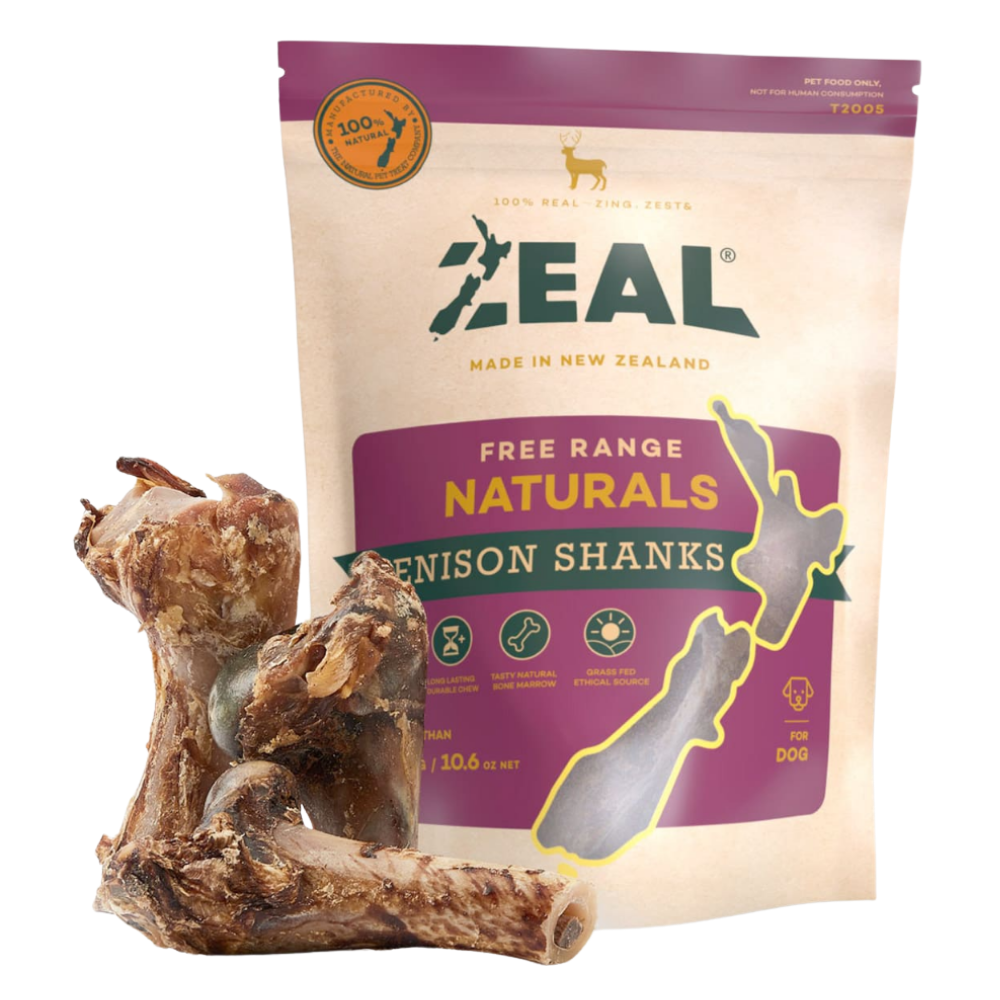 Zeal Pet Food Free Range Naturals Venison Shanks Dog Treats 300G