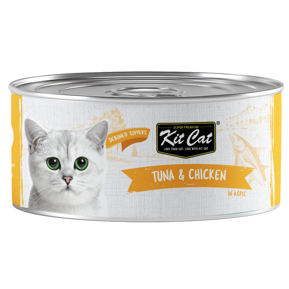 Kit Cat Grain Free Tuna & Chicken Topper Wet Cat Food 80G