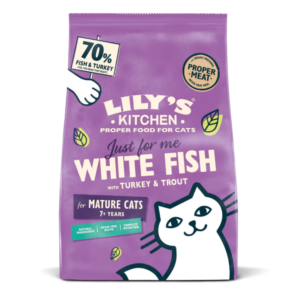 Lily's Kitchen Senior Recipe White Fish with Turkey & Trout Dry Cat Food