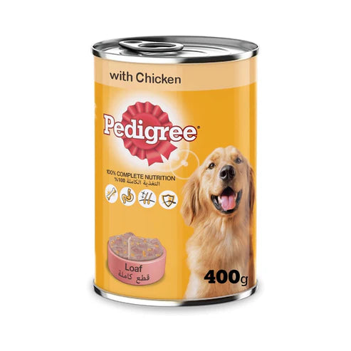 Pedigree Chicken Loaf Wet Dog Food 12x400G