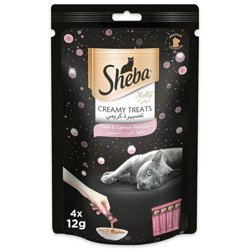 Sheba Melty Tuna & Salmon Creamy Cat Treats - 4x12g