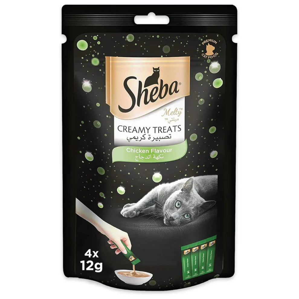 Sheba Melty Chicken Creamy Cat Treats - 4x12g