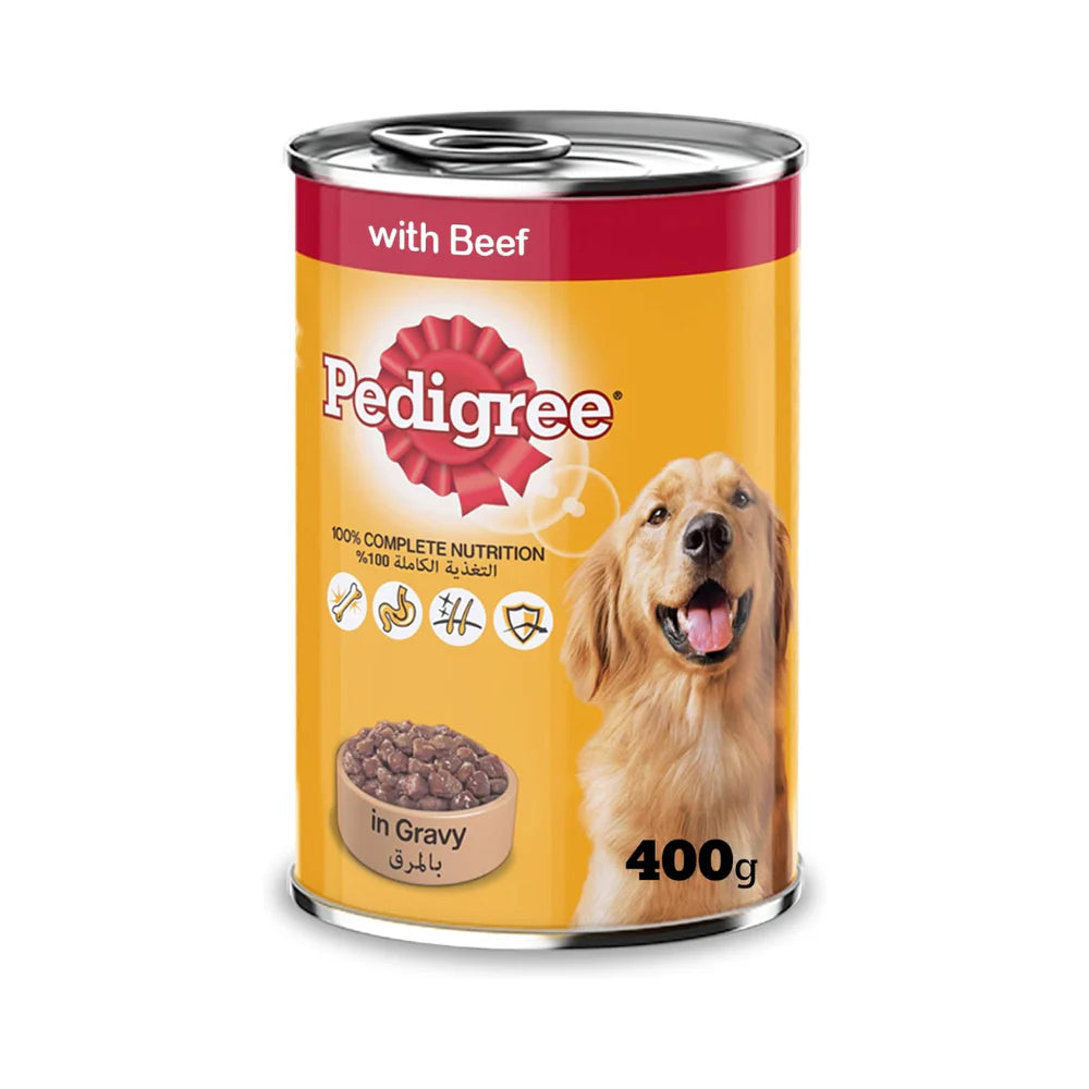 Pedigree Beef Chunks in Gravy Wet Dog Food 12x400G