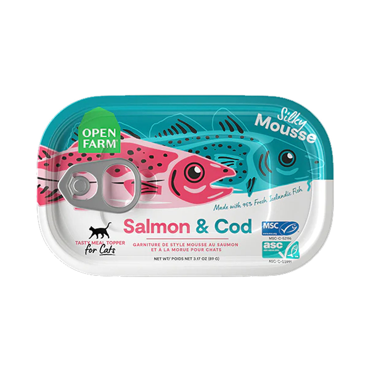 Open Farm Salmon & Cod Meal Topper for Cats 89g
