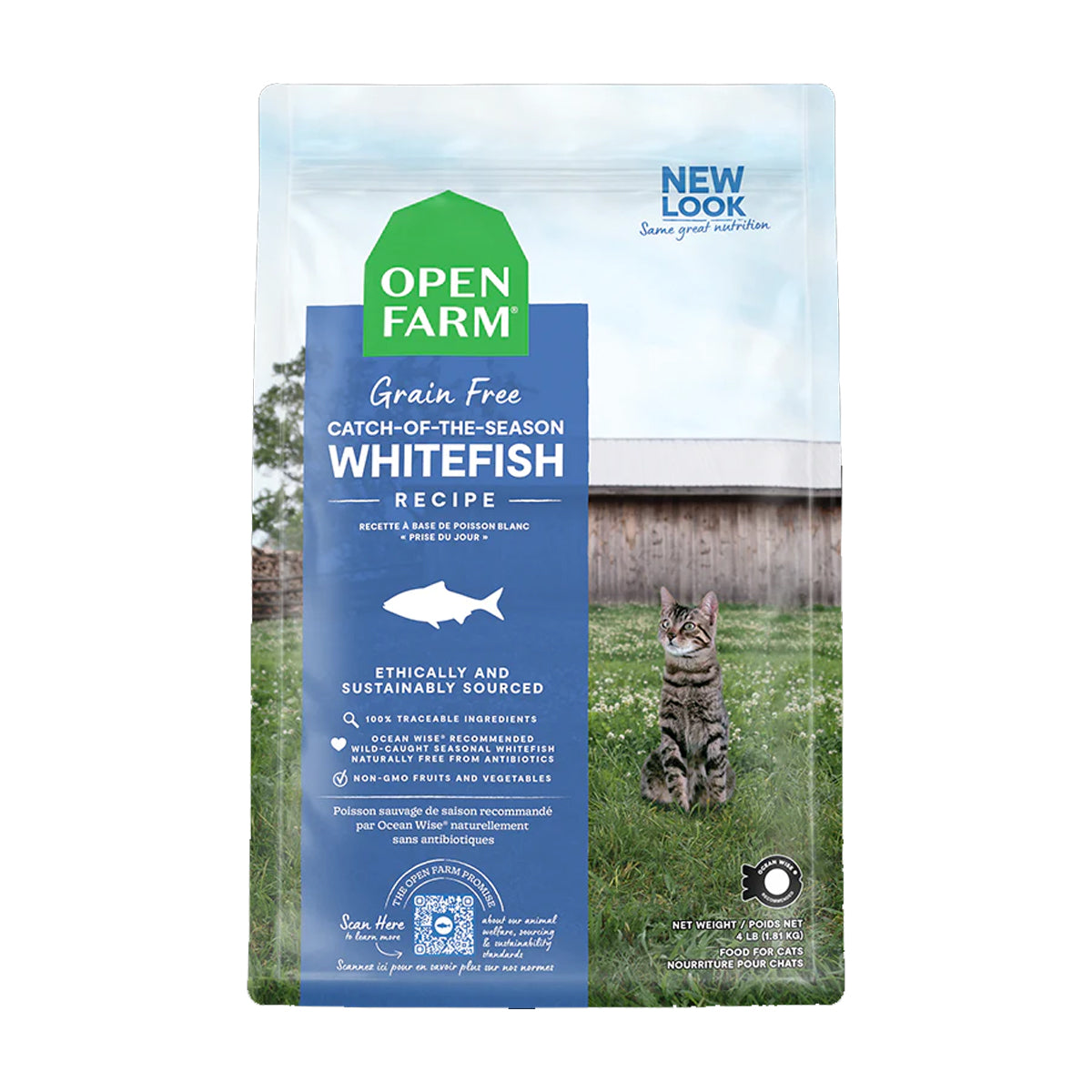 Open Farm Grain Free Catch of the Season Whitefish Dry Cat Food 1.81kg