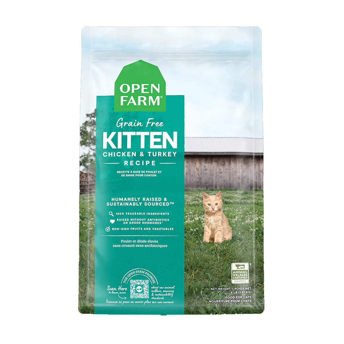 Open Farm Grain Free Kitten Recipe Dry Food 1.81kg