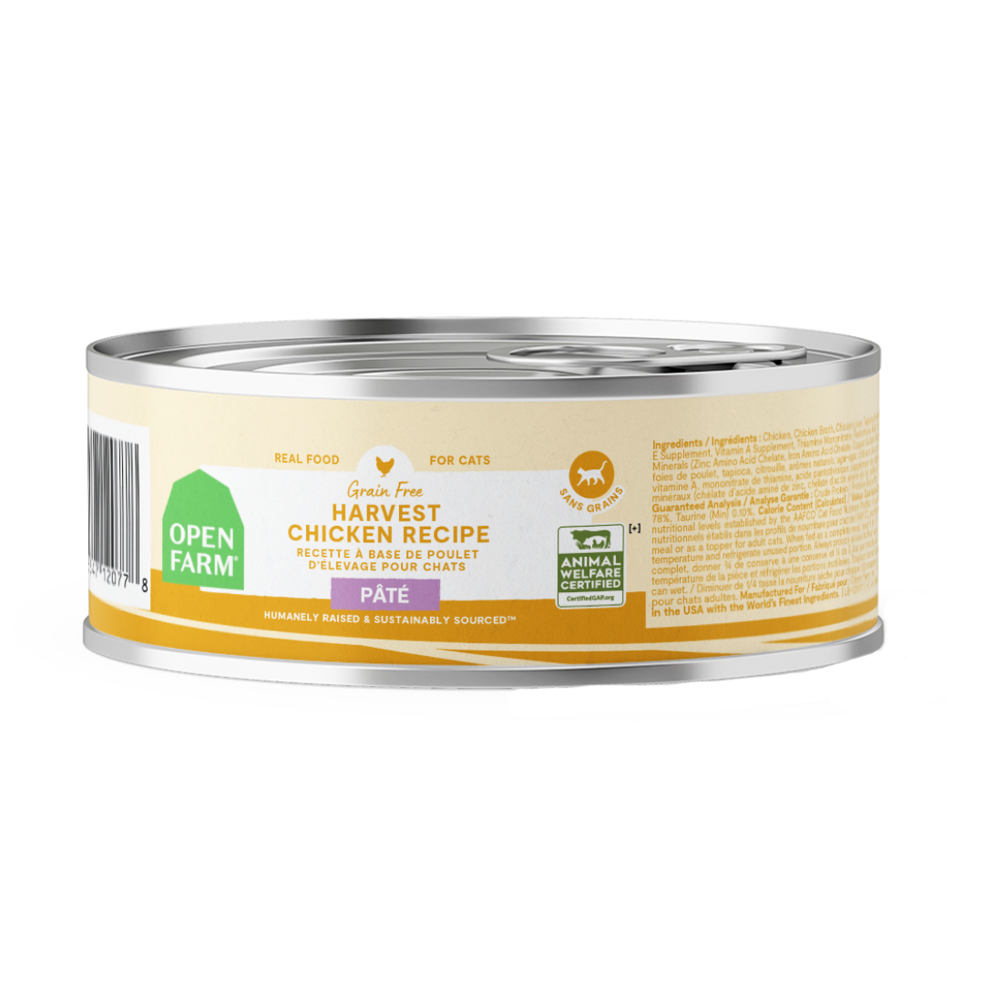 Open Farm Harvest Chicken Pate Wet Cat Food 6x80g
