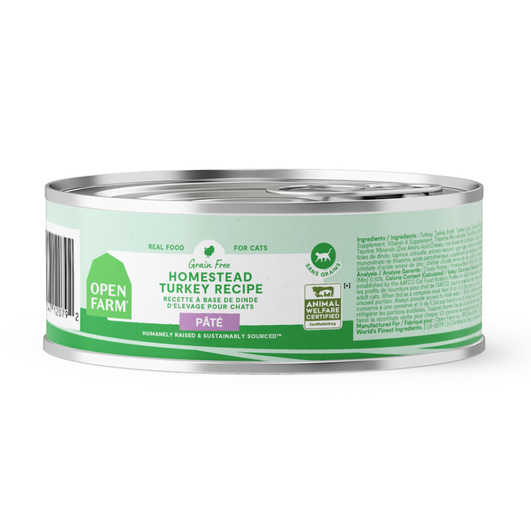 Open Farm Homestead Turkey Pate Wet Cat Food 6x80g