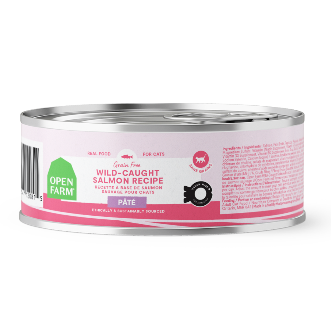 Open Farm Wild Caught Salmon Pate Wet Cat Food 6x80g