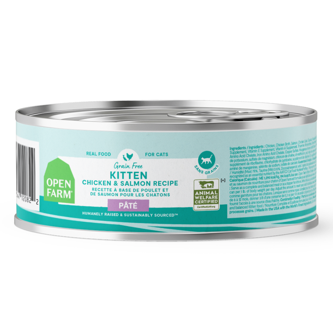 Open Farm Kitten Chicken & Salmon Pate Wet Cat Food 6x80g