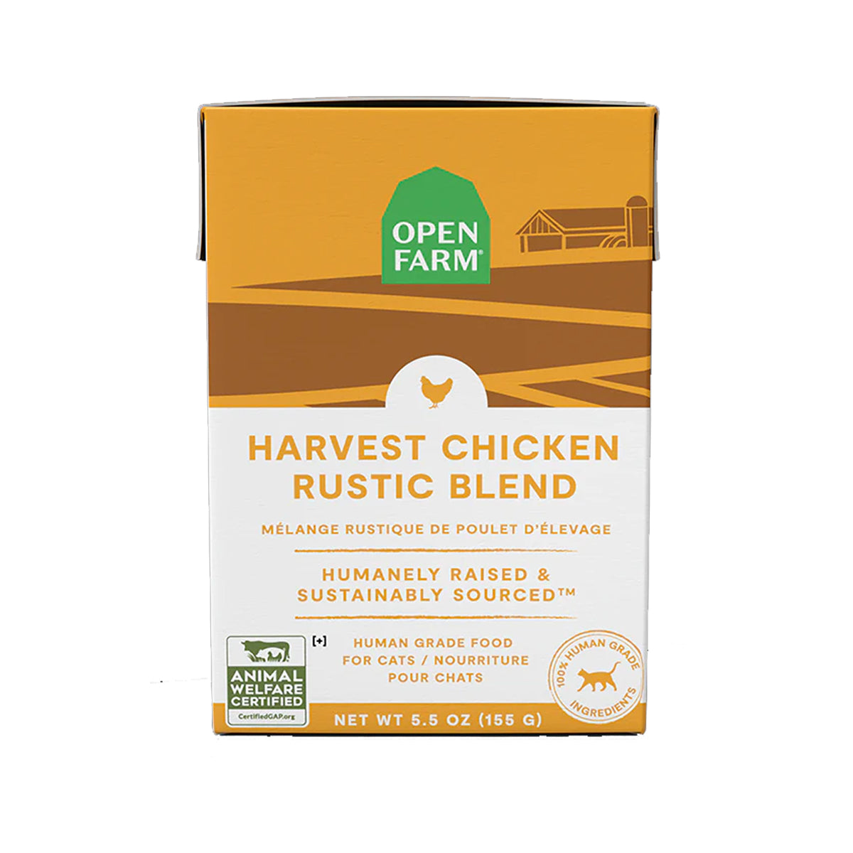 Open Farm Harvest Chicken Rustic Blend Wet Cat Food 155g
