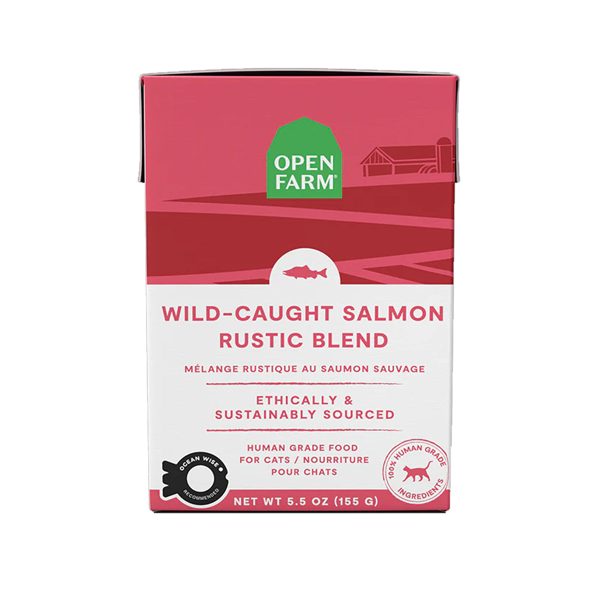 Open Farm Wild Caught Salmon Rustic Blend Wet Cat Food 155g