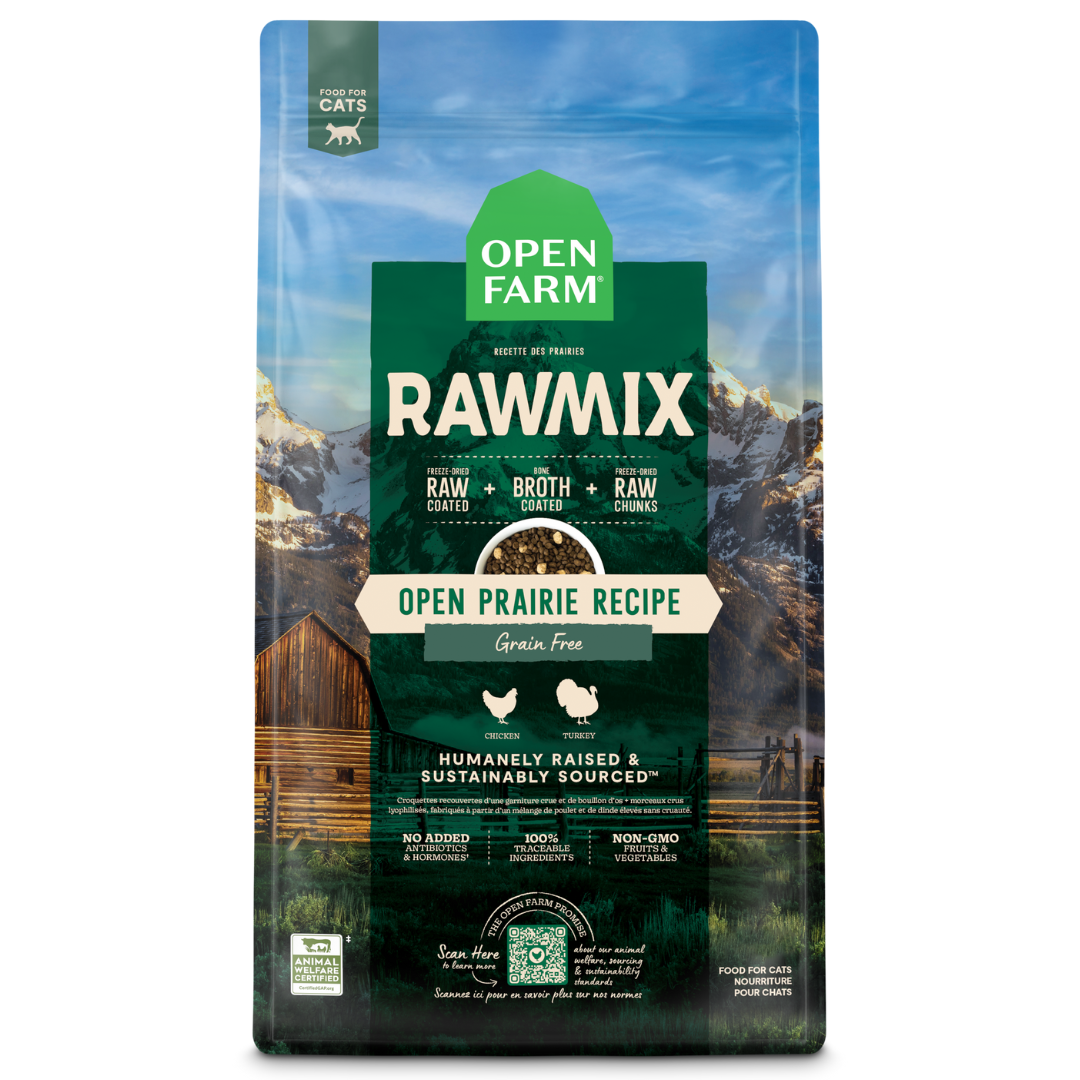 Open Farm RawMix Open Prairie Recipe Dry Cat Food 1kg