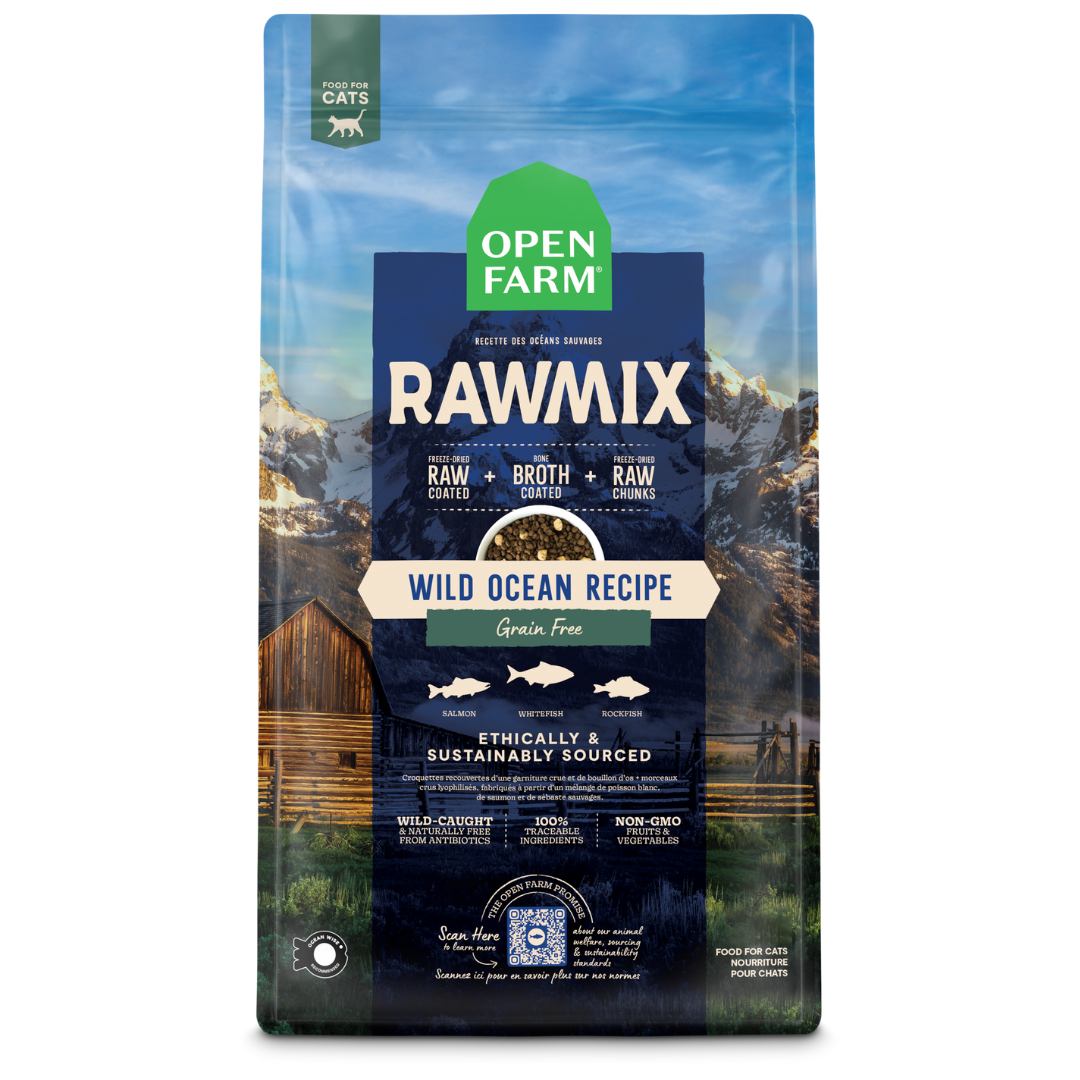 Open Farm RawMix Wild Ocean Recipe Dry Cat Food 1kg