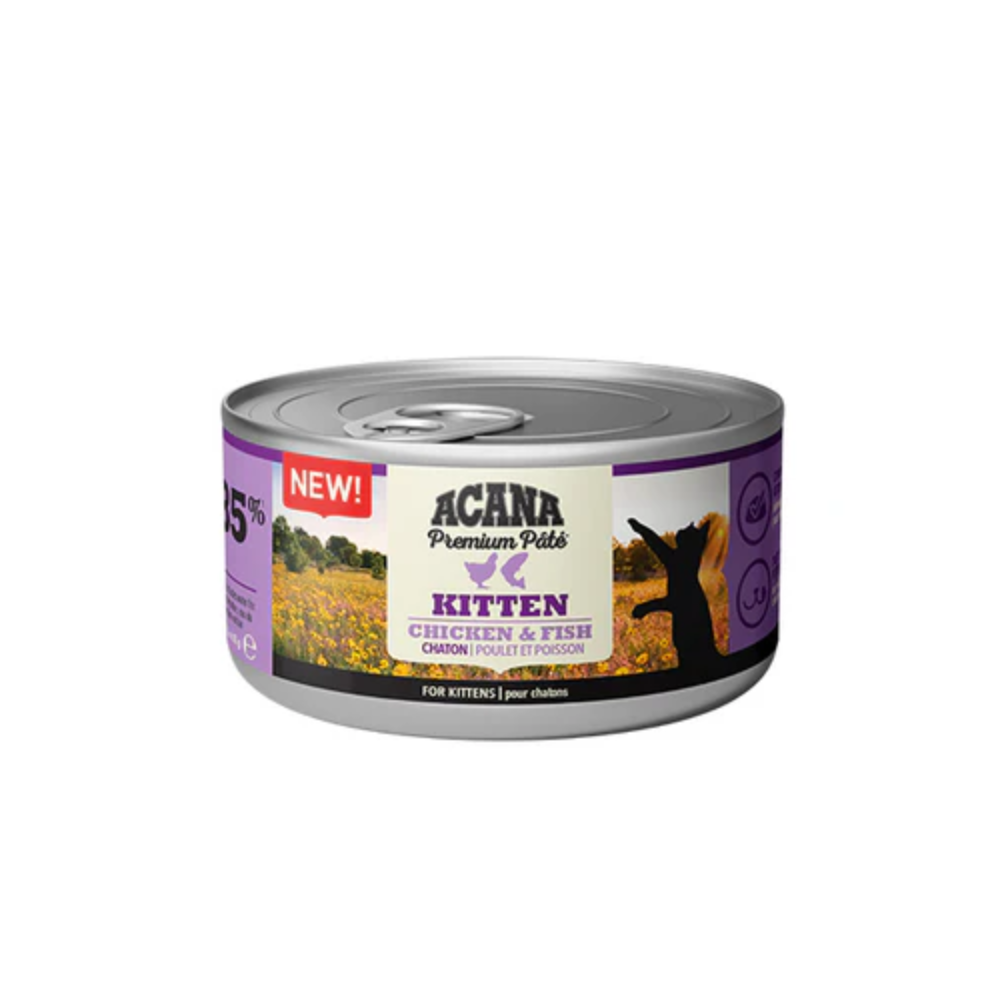 Acana Premium Chicken with Fish Pate Kitten Wet Food 12x85g