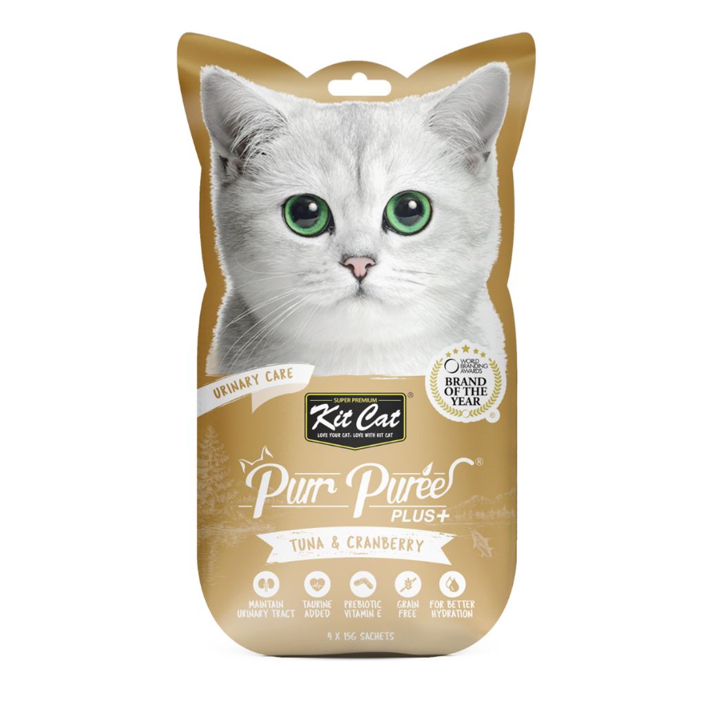 Kit Cat Purr Puree Plus+ Tuna & Cranberry – Urinary Care Cat Treats