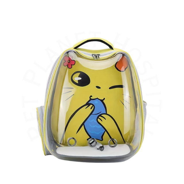 Cat Backpack Travel Bag with Transparent Back