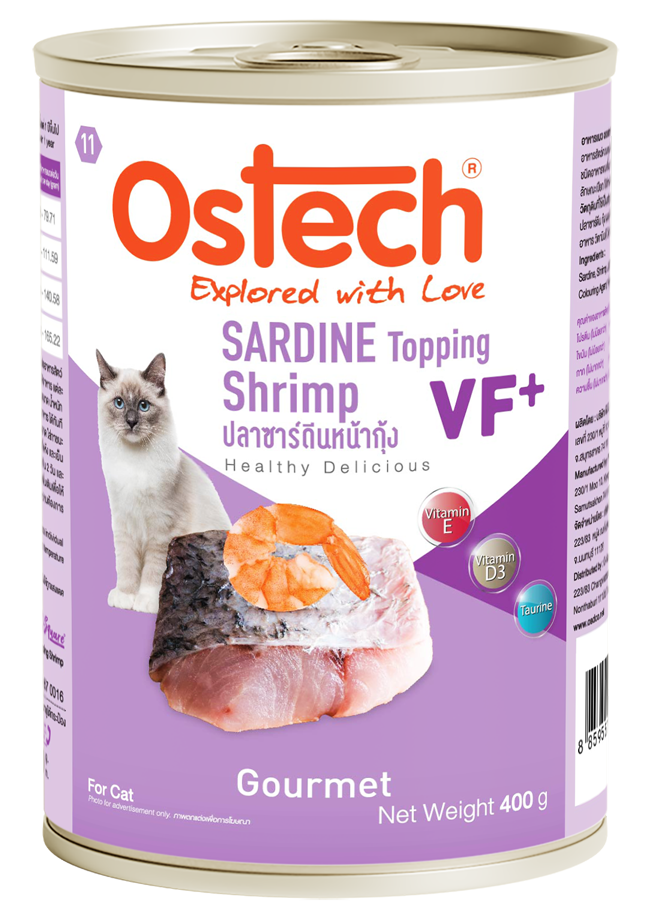 Ostech Cat Gourmet VF+ Sardine Topping Shrimp (400 g)