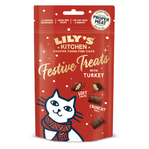 Lily’s Kitchen Christmas 2025 Turkey Pillow Cat Treat 60G