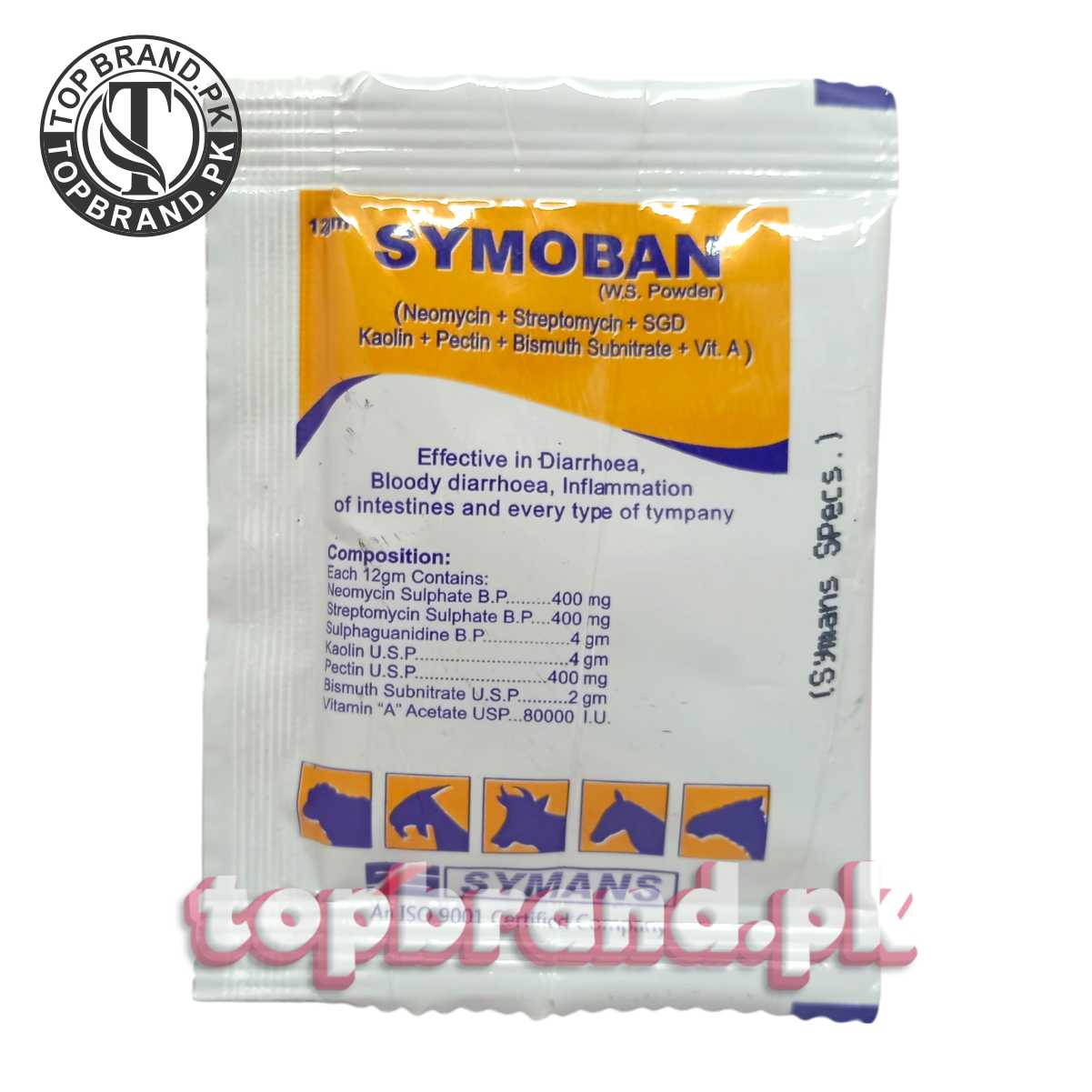 Symoban 12g Sachet – Advanced Formula for Calf Scours & Livestock Intestinal Health
