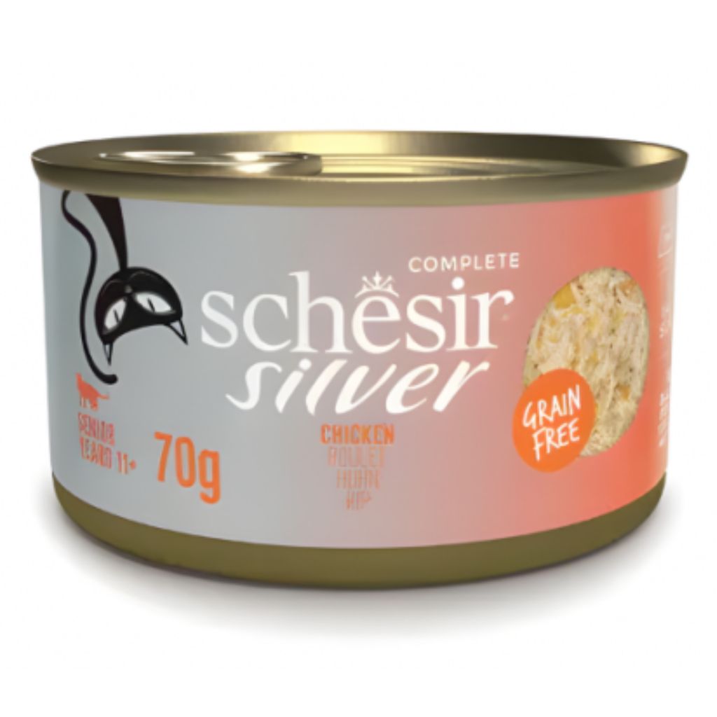 Schesir Silver Senior Cat Wholefood Chicken 70g – Pack of 12