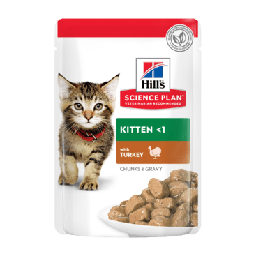 Hill’s Science Plan Tender Chunks In Gravy Kitten Turkey Wet Pouches