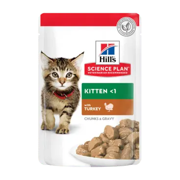 HILL'S SCIENCE PLAN TENDER CHUNKS & GRAVY KITTEN WET FOOD 85G