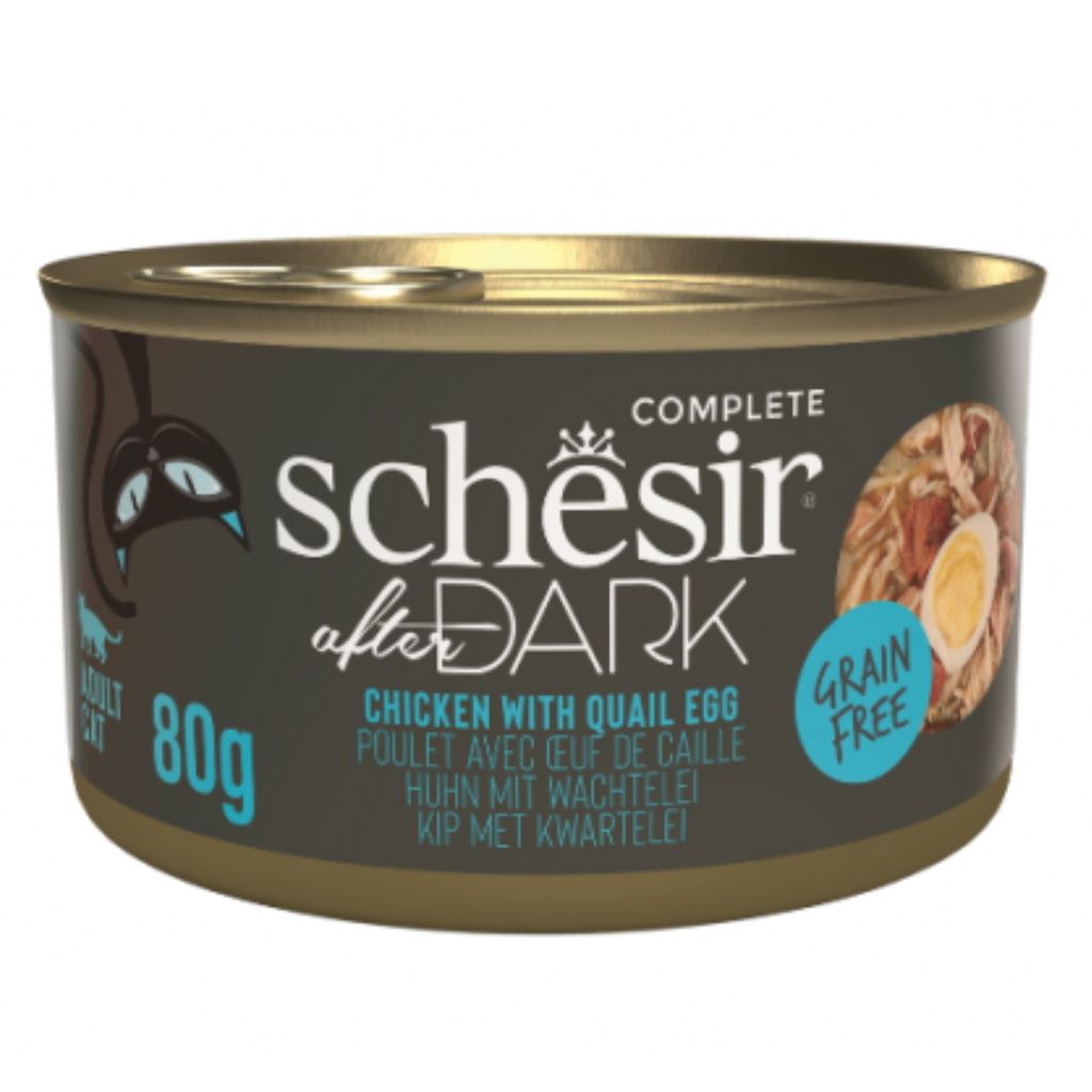 Schesir After Dark Wholefood in Broth Chicken with Quail Egg 80g – Pack of 12
