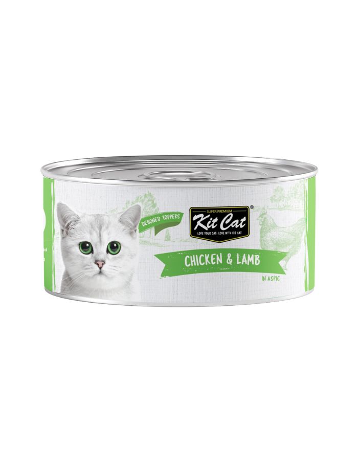 Kit Cat Chicken & Lamb 80g – 1 Box (24pcs) | Grain-Free Wet Cat Food for All Life Stages