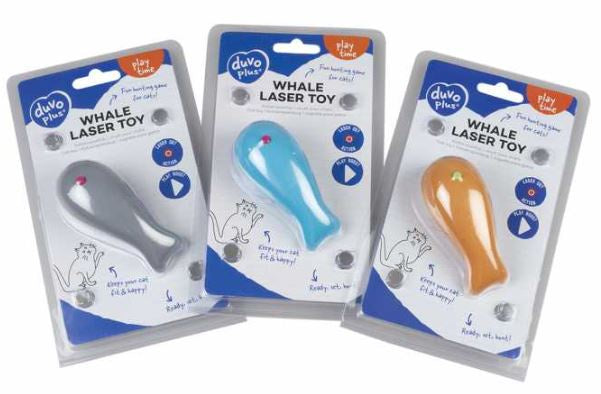 Duvo+ Whale Laser Cat Toy 8X4X4 CM, Mixed Colors (Per Piece)