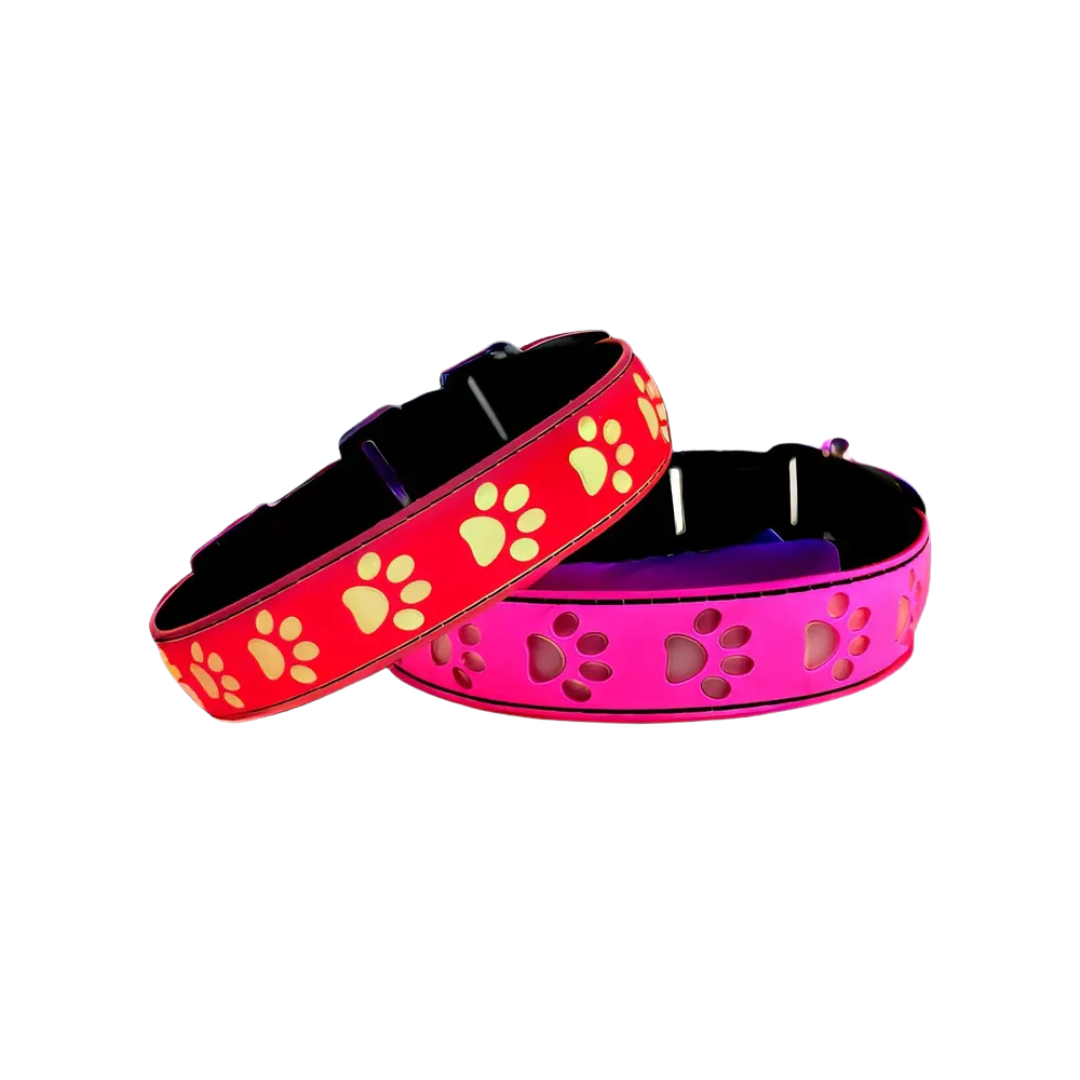 LED Dog Collar - Pink (XL)