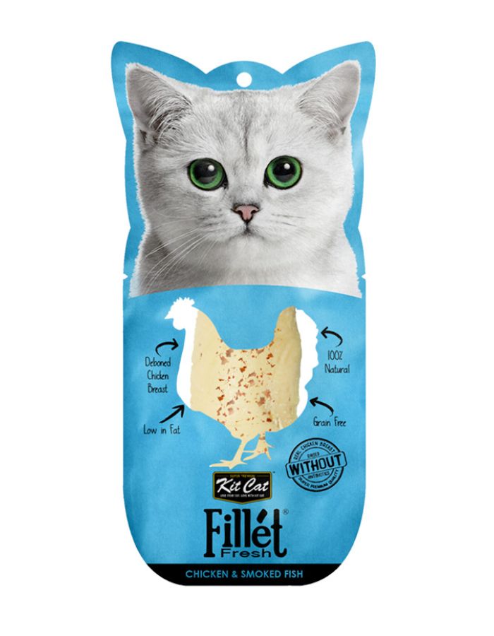 Kit Cat Chicken & Smoked Fish Cat Treats | Fillet Fresh Premium Snack
