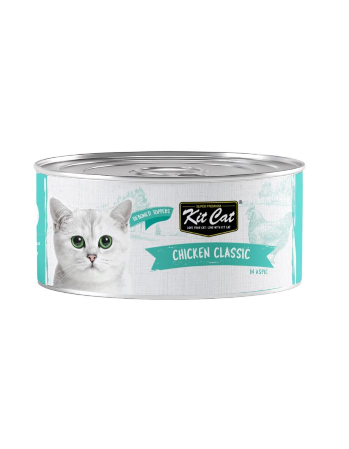 Kit Cat Chicken Classic 80g – 1 Box (24pcs) | Grain-Free Wet Cat Food for All Life Stages