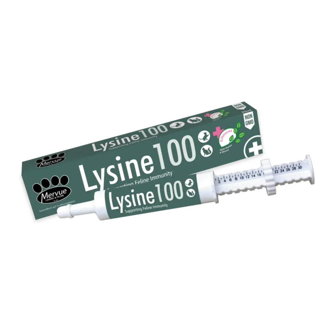 LYSINE 100 FOR CAT FLU & COUGH, SUPPORTS FELINE IMMUNITY 30 ML