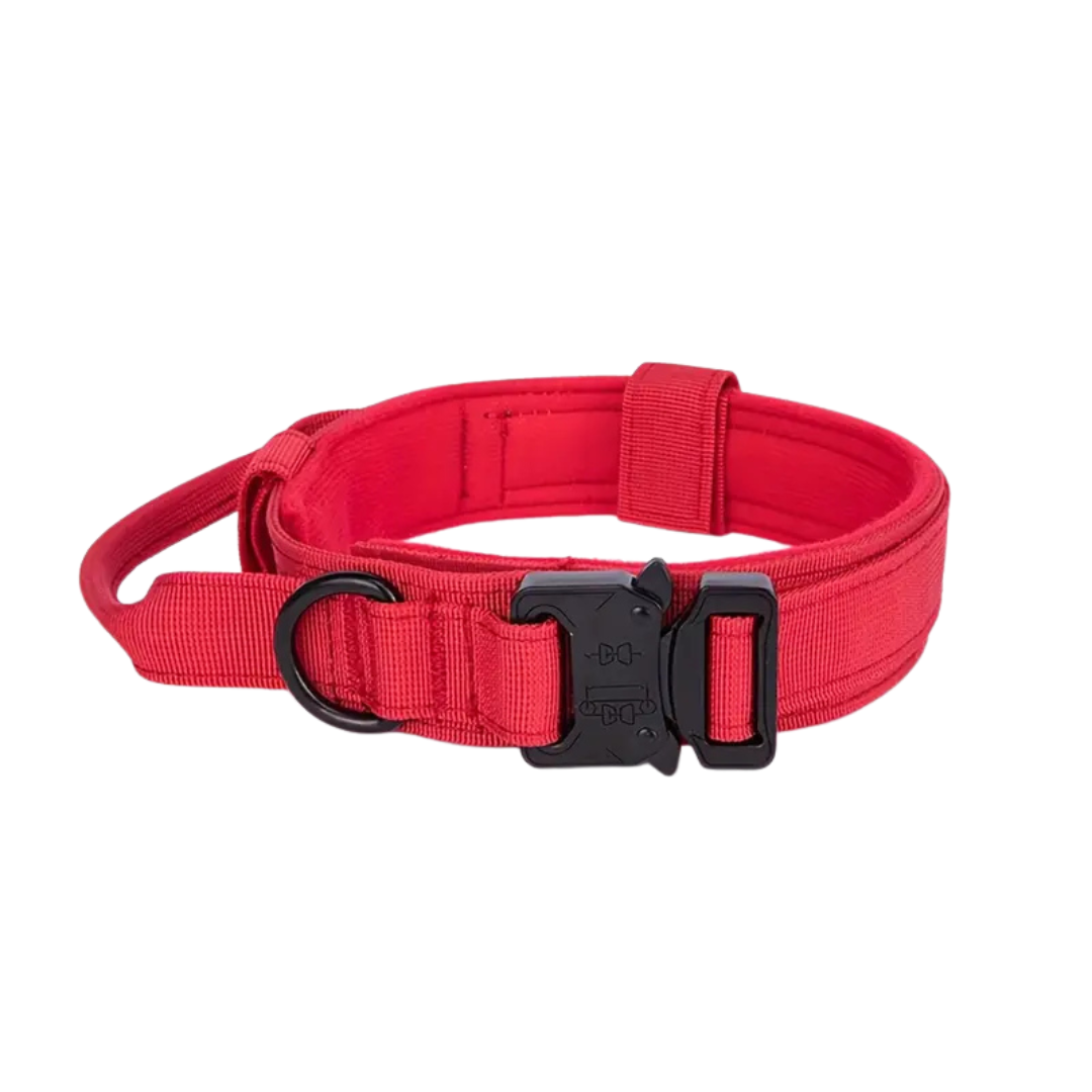 Tactical Dog Collar - Red - (XL)