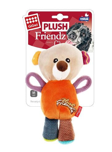 Gigwi - Plush Friendz Squeaker Dog Toy Bear
