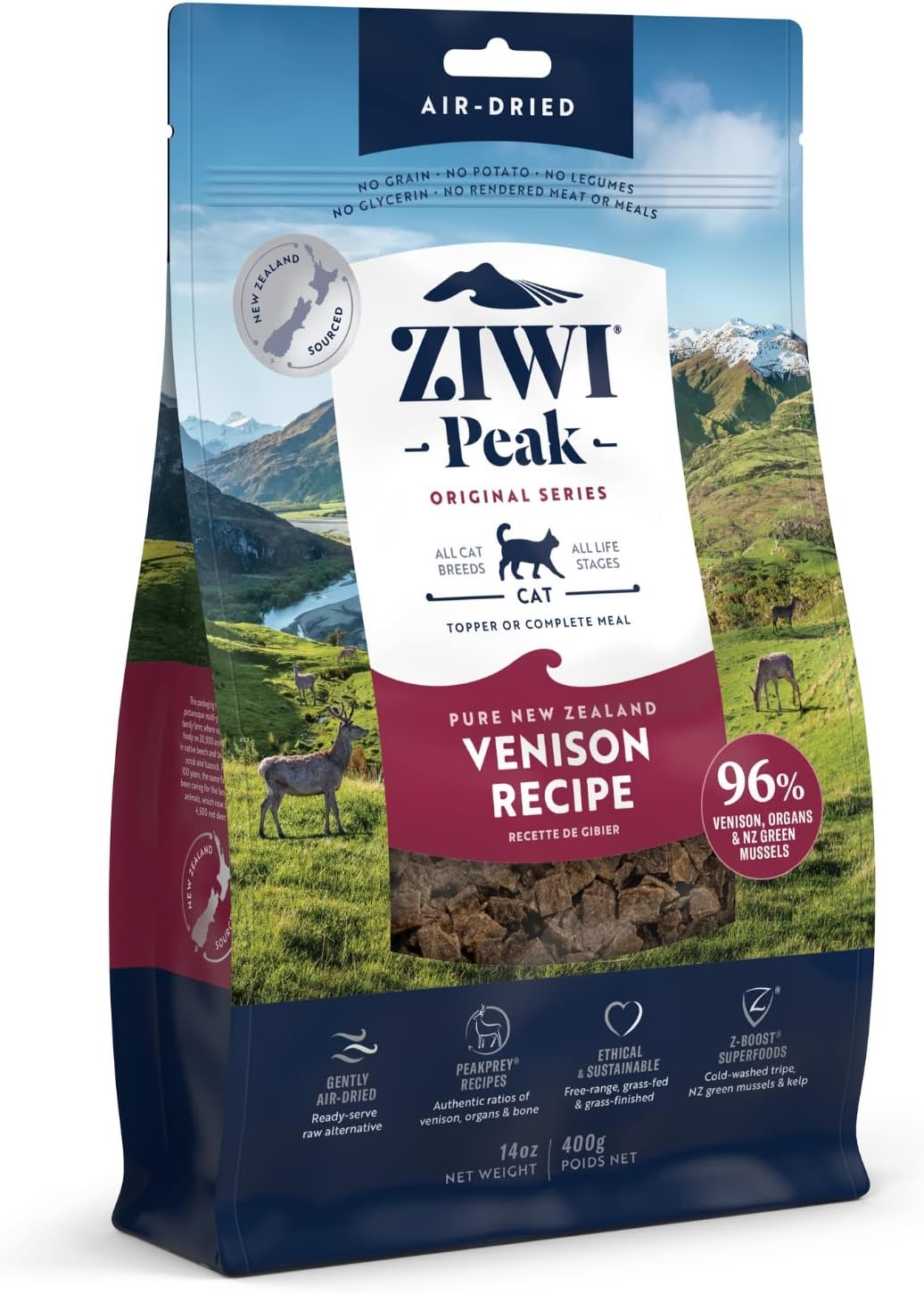 ZiwiPeak Cat Dry Food Venison 400G