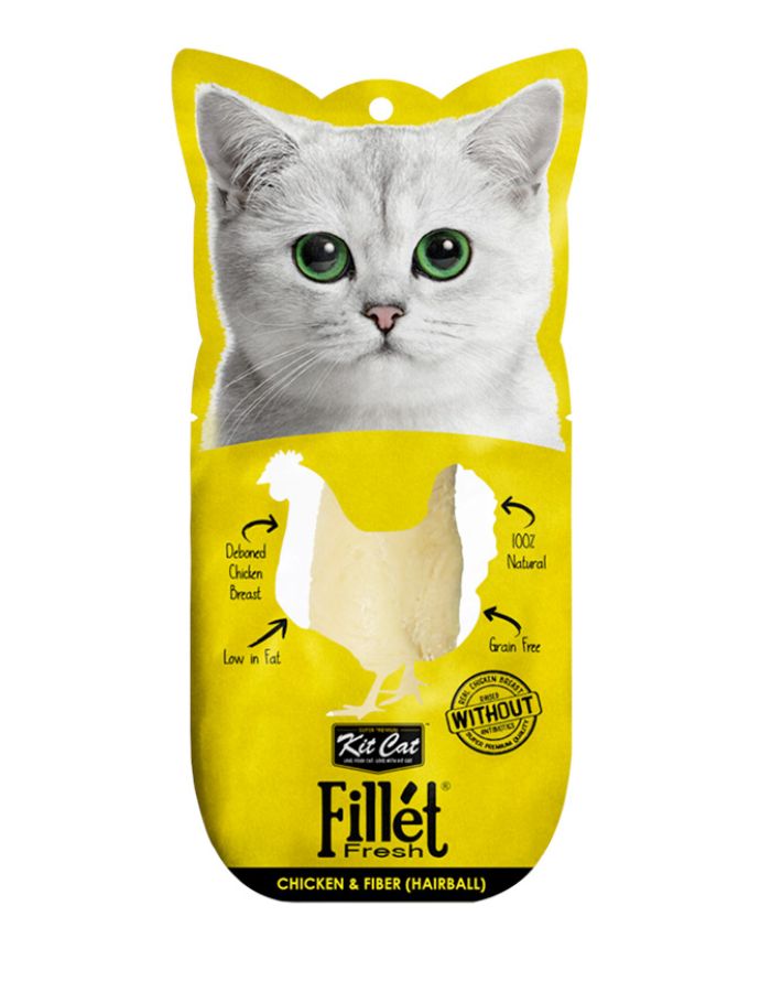 Kit Cat Chicken & Fiber Hairball Control Cat Treats | Fillet Fresh