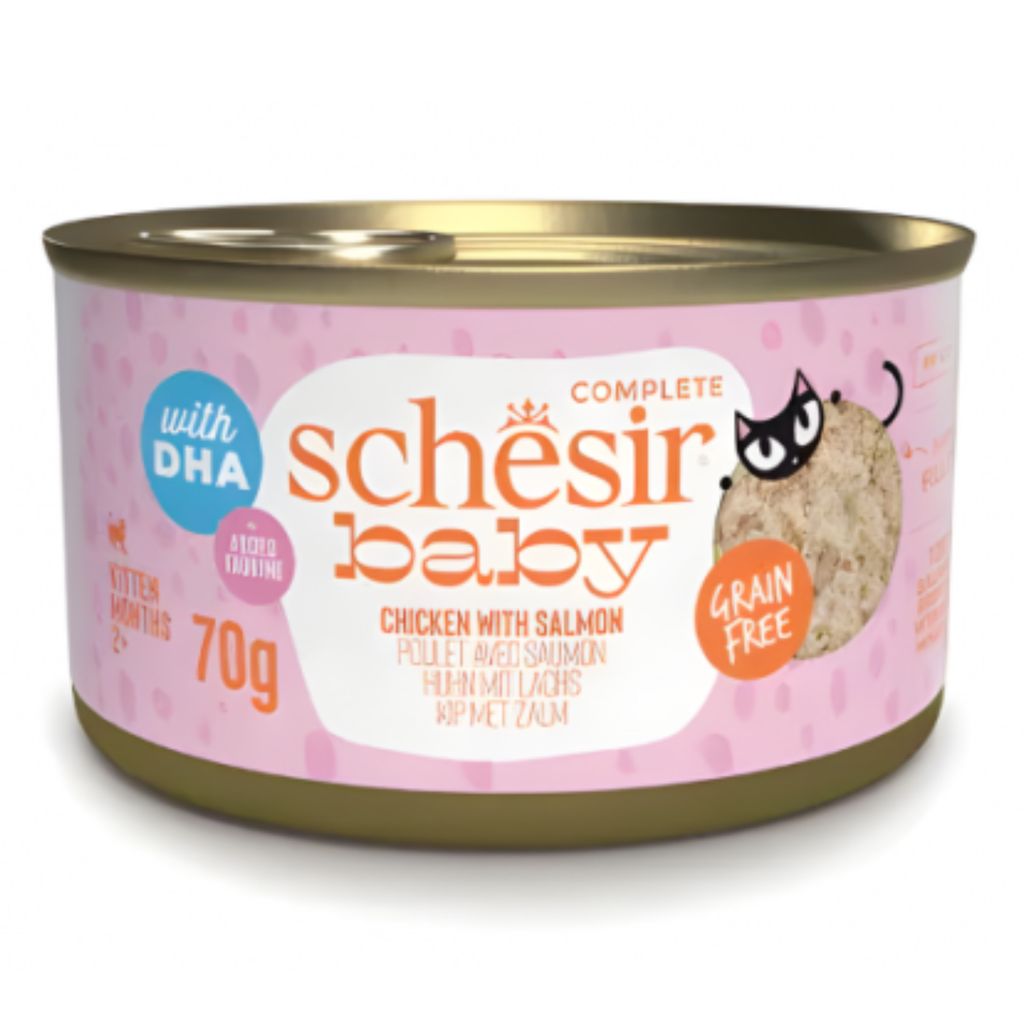 Schesir Baby Kitten Wholefood Chicken with Salmon 70g – Pack of 12