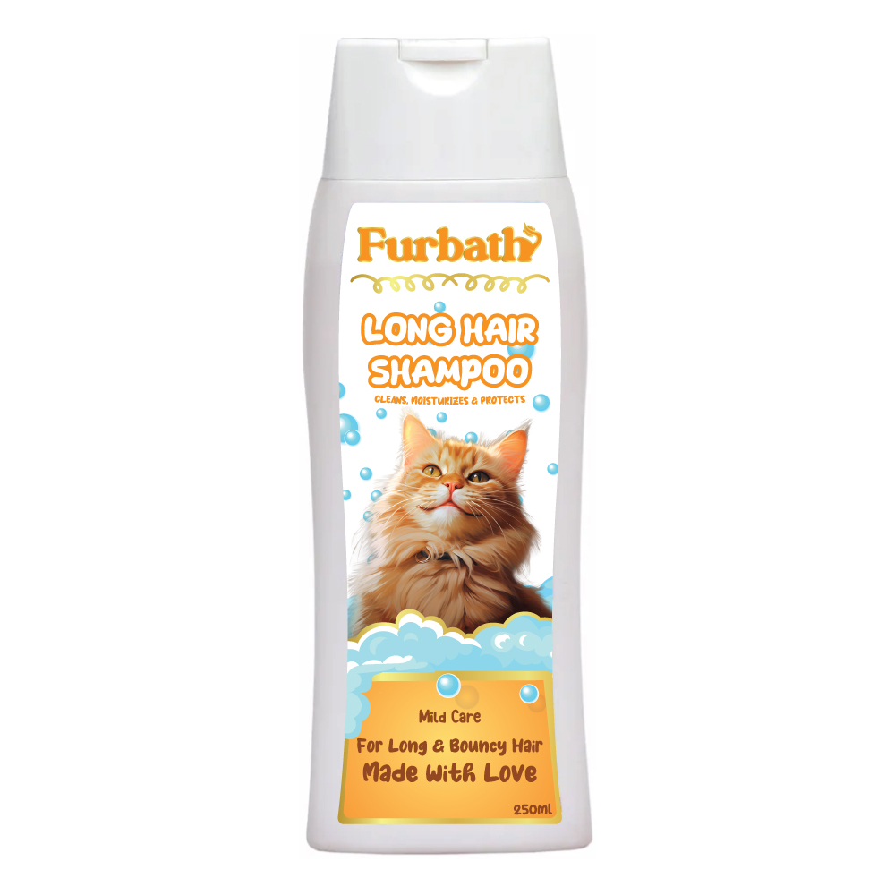 Furbath Long Hair Shampoo for Cats for long and Bouncy Hairs – 250ml